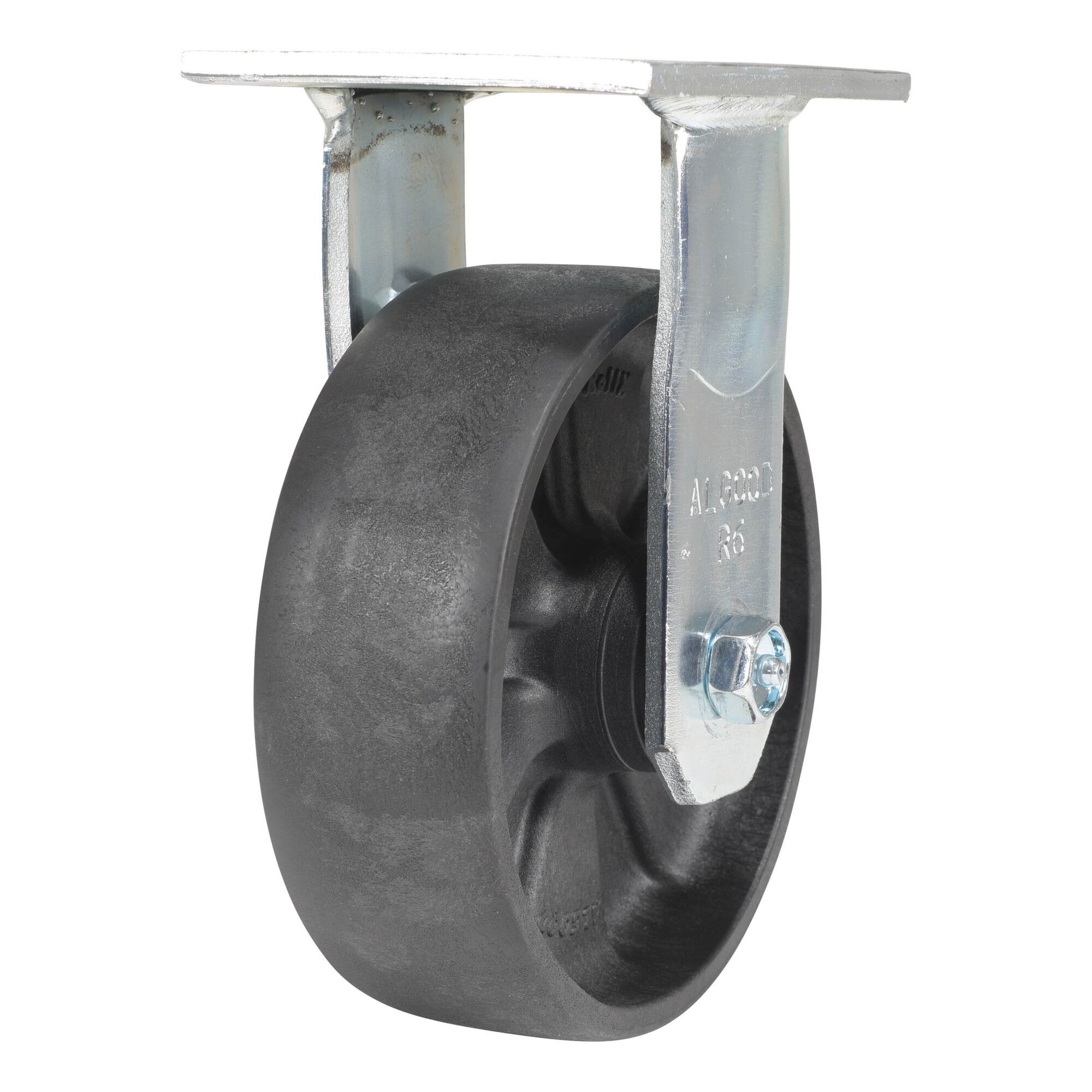 Vestil Glass Filled Nylon Rigid Caster - 6in. Wheel, Non-Marking, Chemical-Resistant, Model# CST-HLD-6X2GFN-R